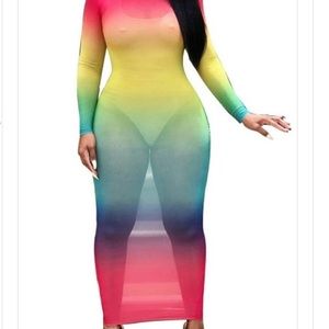 Multi color date night dress